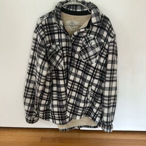 Plaid flannel with Sherpa inside
